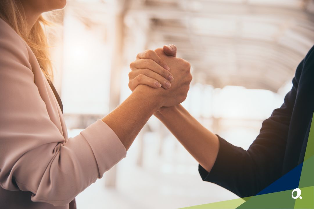 Two people shaking hands